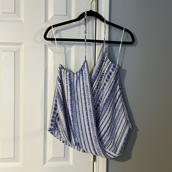 Women’s blue and white patterned halter - Picture 1 of 1